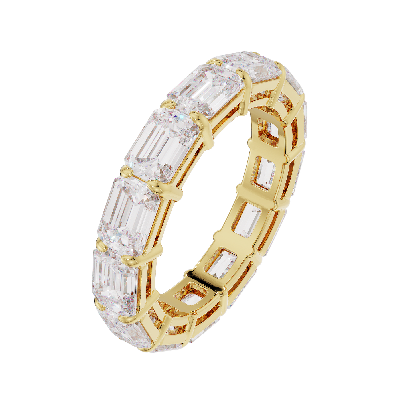 3.5mm Sideways Emerald Cut Band