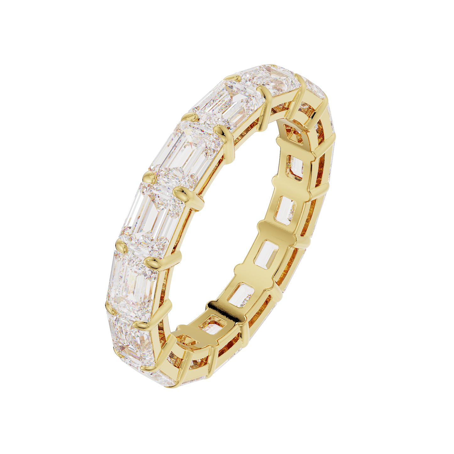 3mm Sideways Emerald Cut Band