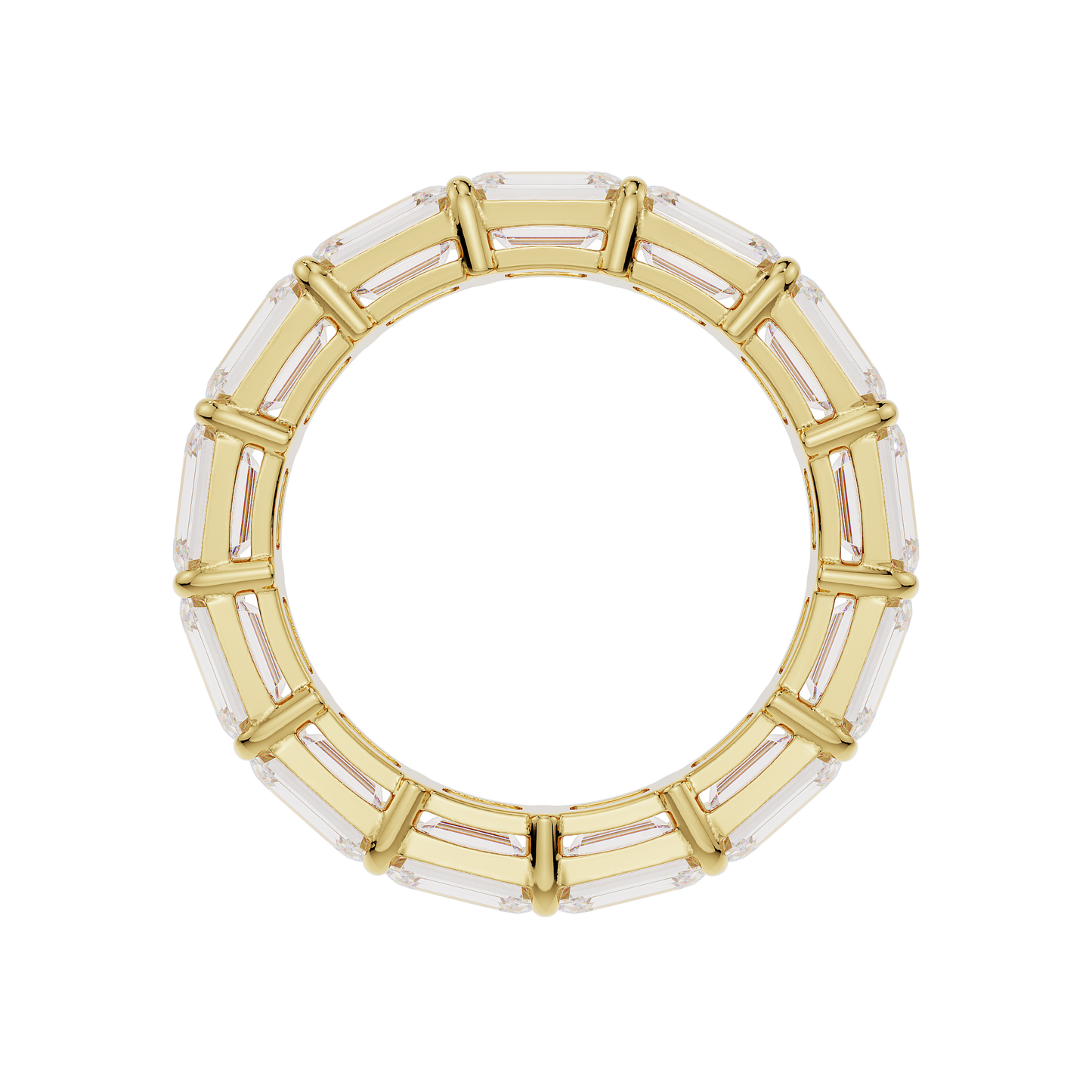 3.5mm Sideways Emerald Cut Band