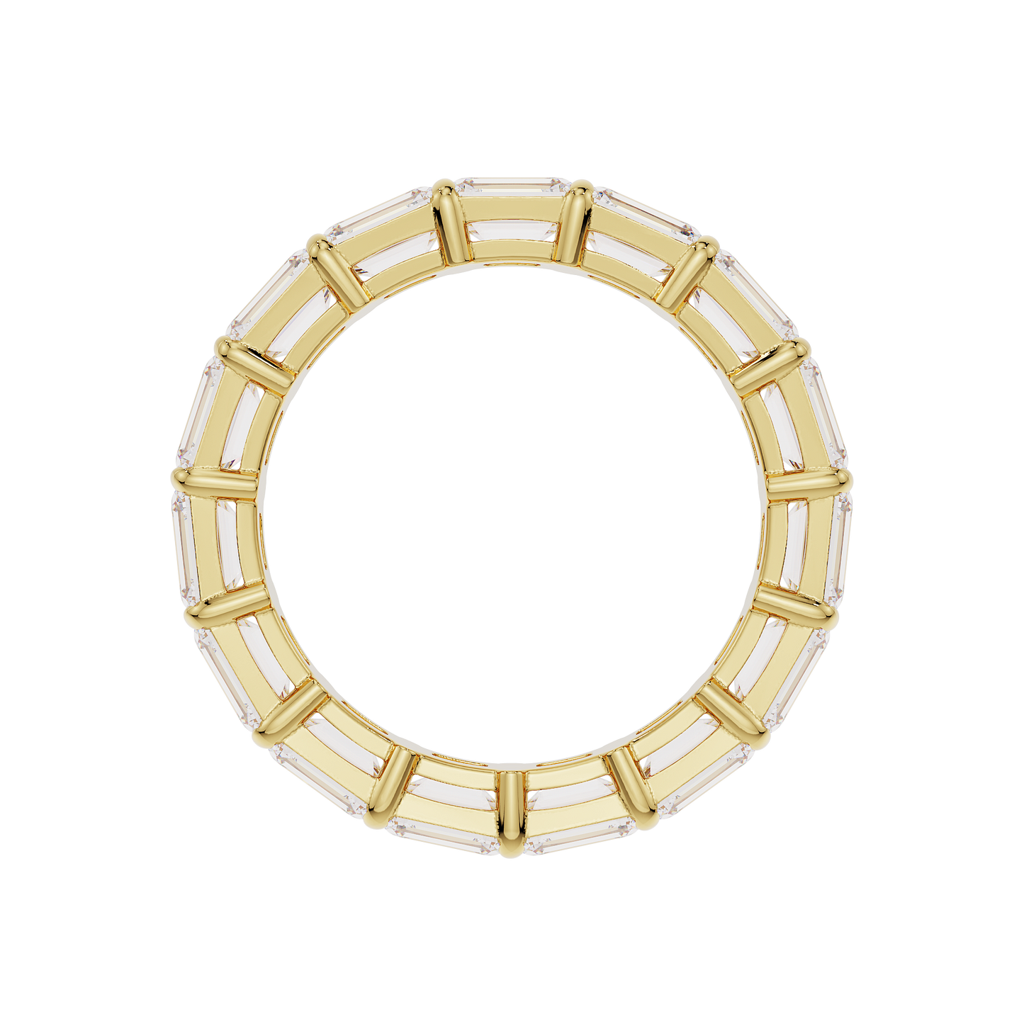 3mm Sideways Emerald Cut Band