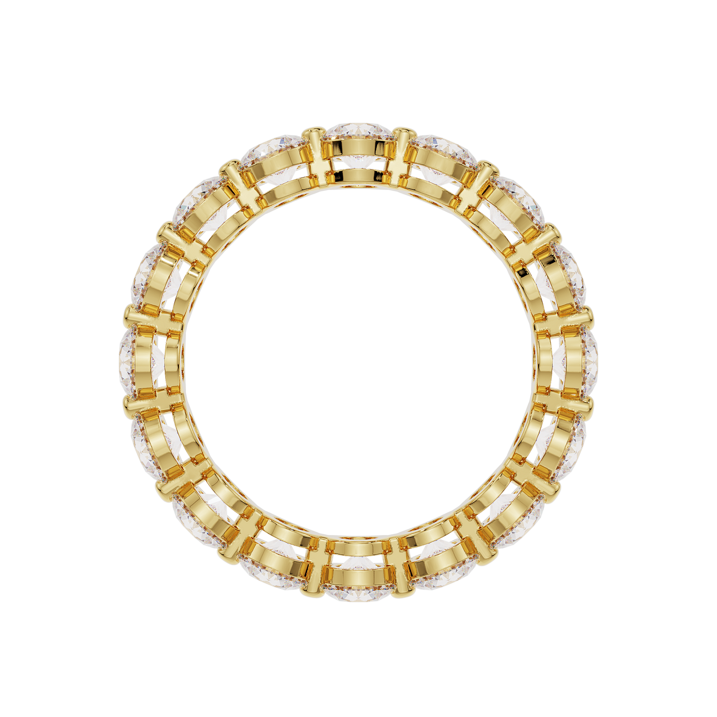 3.5mm Single Prong Round Diamond Band