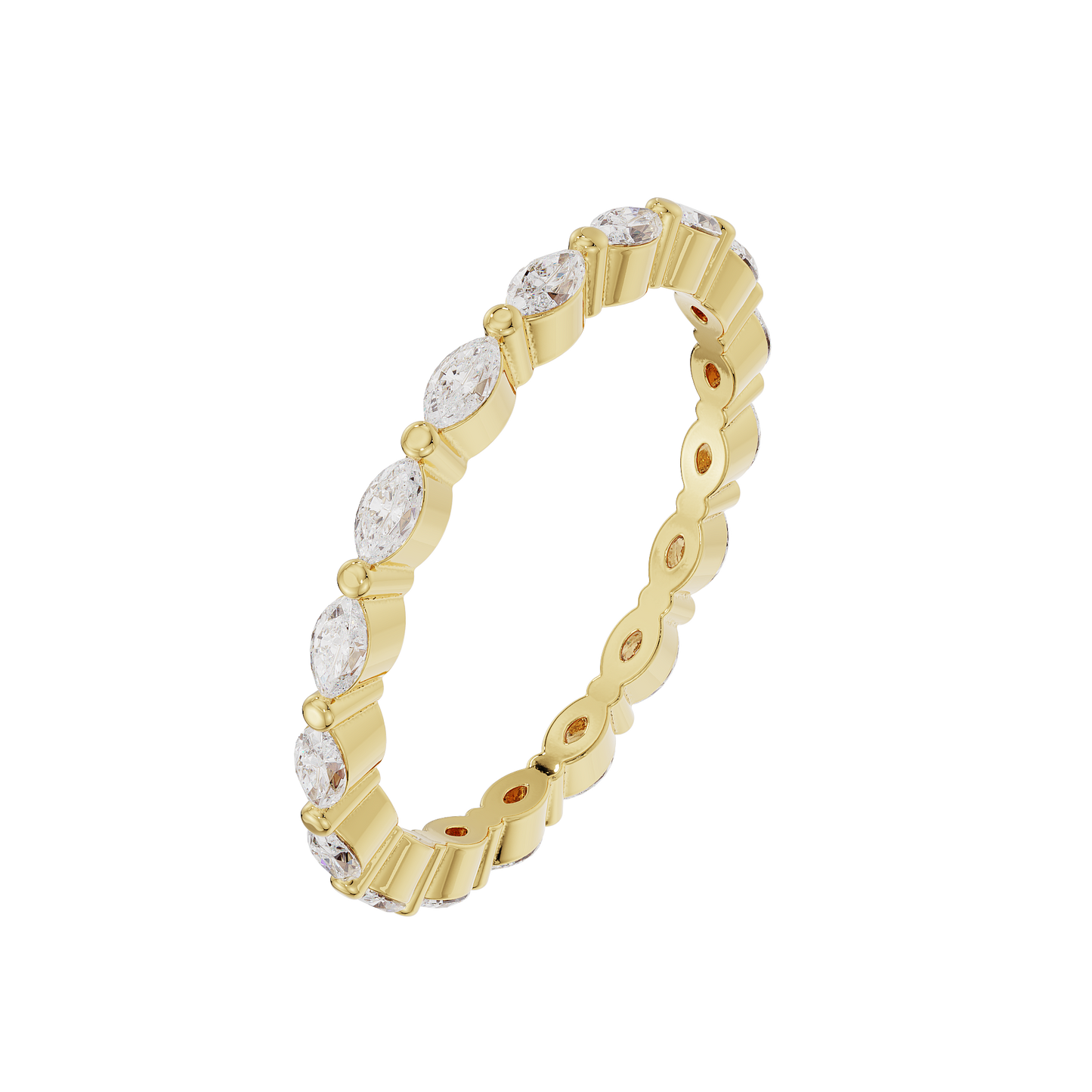 1.5mm Single Prong Marquise Band