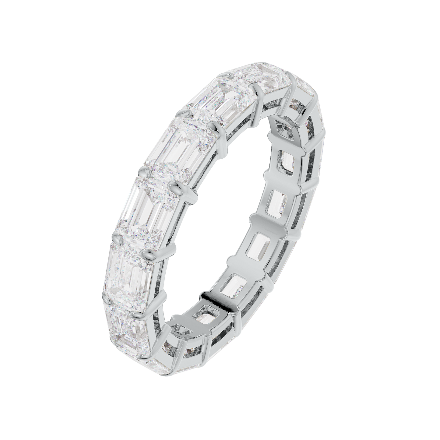 3mm Sideways Emerald Cut Band