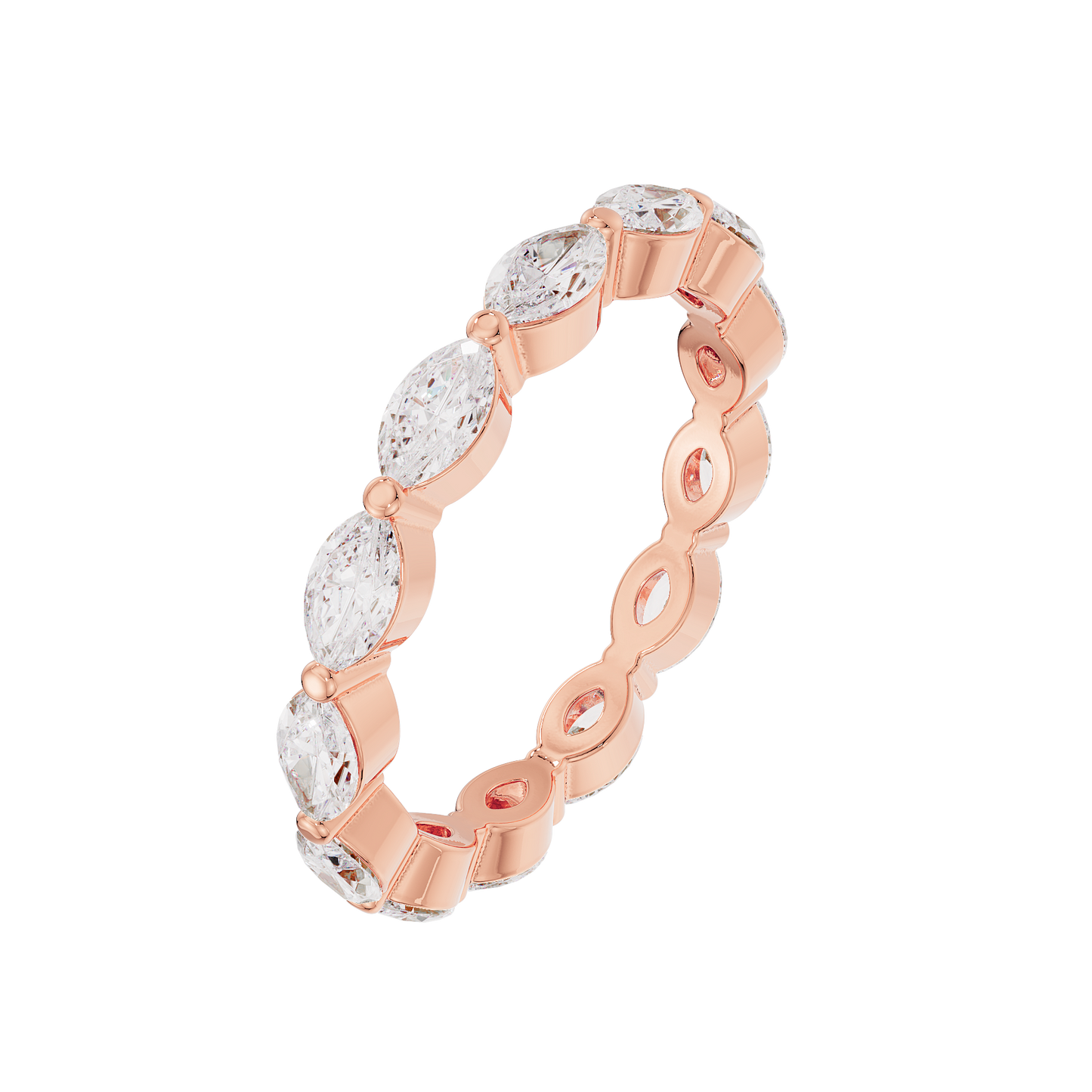 2.5mm Single Prong Marquise Band