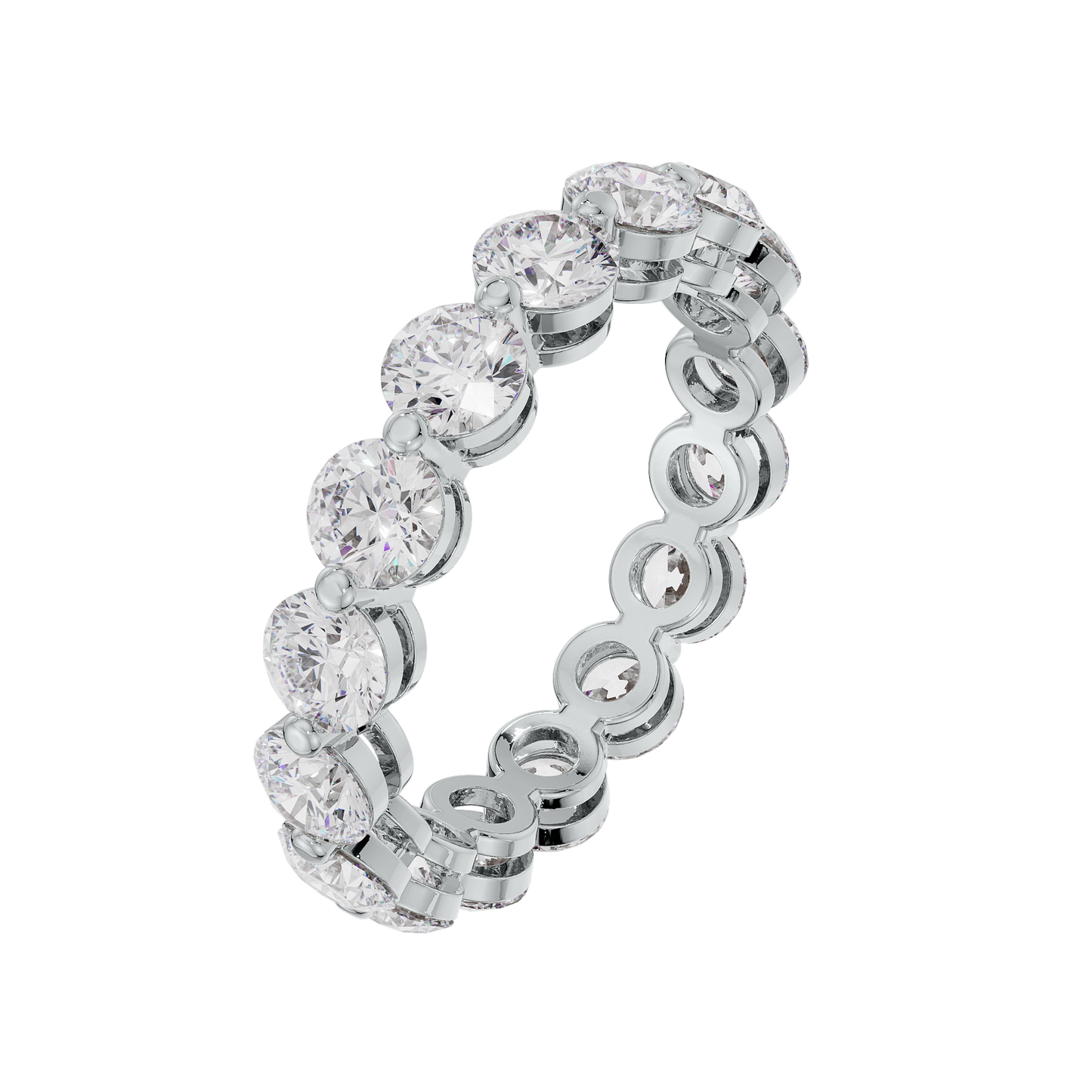 3.5mm Single Prong Round Diamond Band