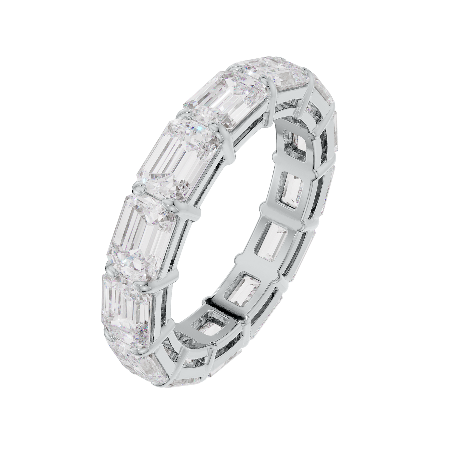3.5mm Sideways Emerald Cut Band