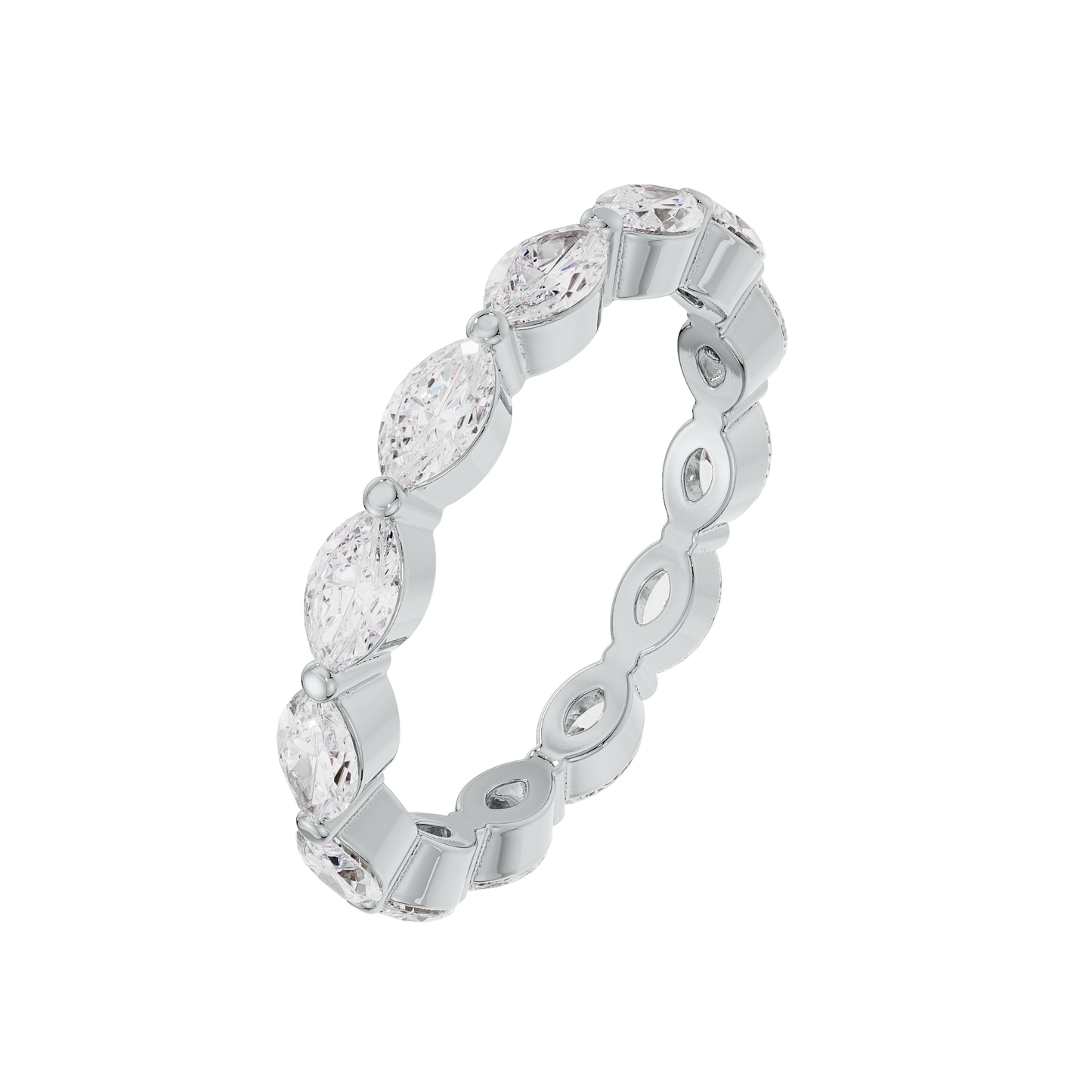 2.5mm Single Prong Marquise Band