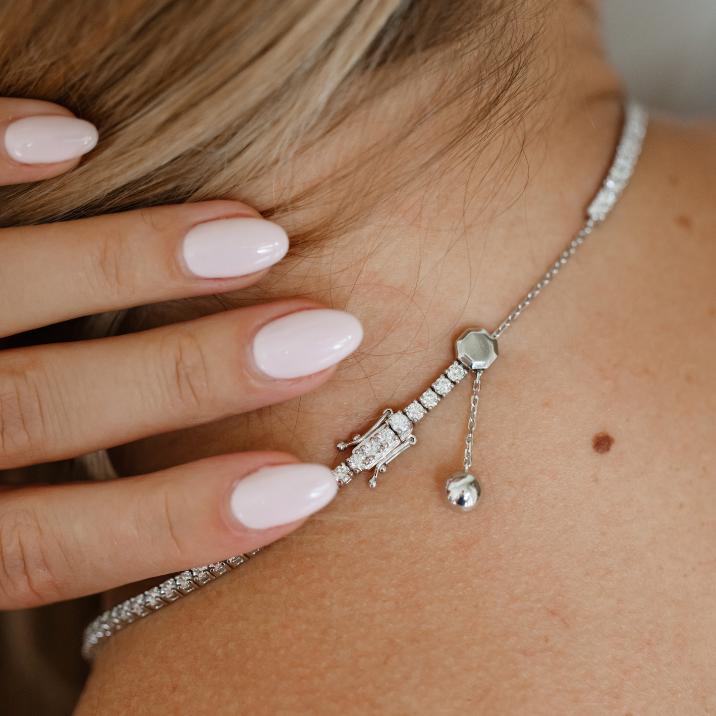Caurbon Adjustable Tennis Necklace
