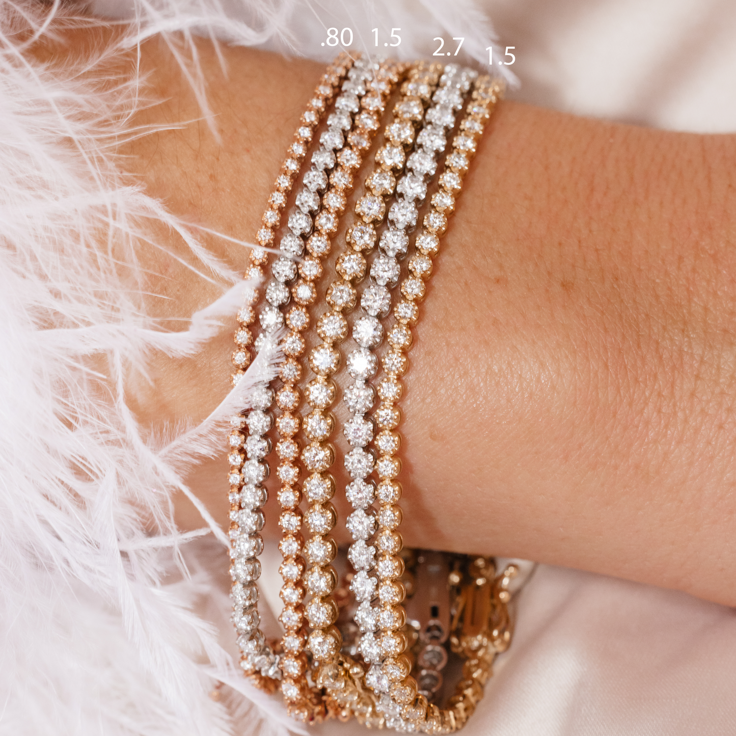 Cupcake Diamond Tennis Bracelets