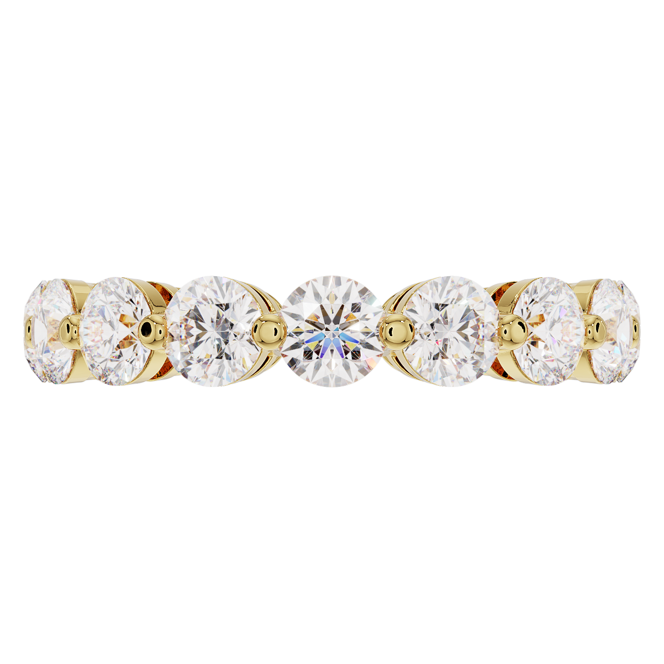 3.5mm Single Prong Round Diamond Band