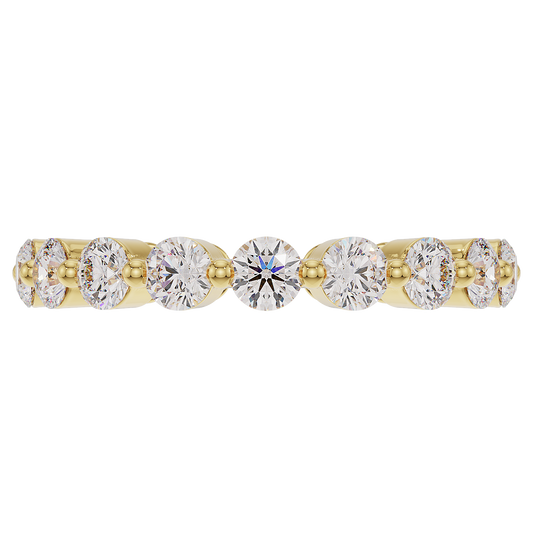 3mm Single Prong Round Diamond Band
