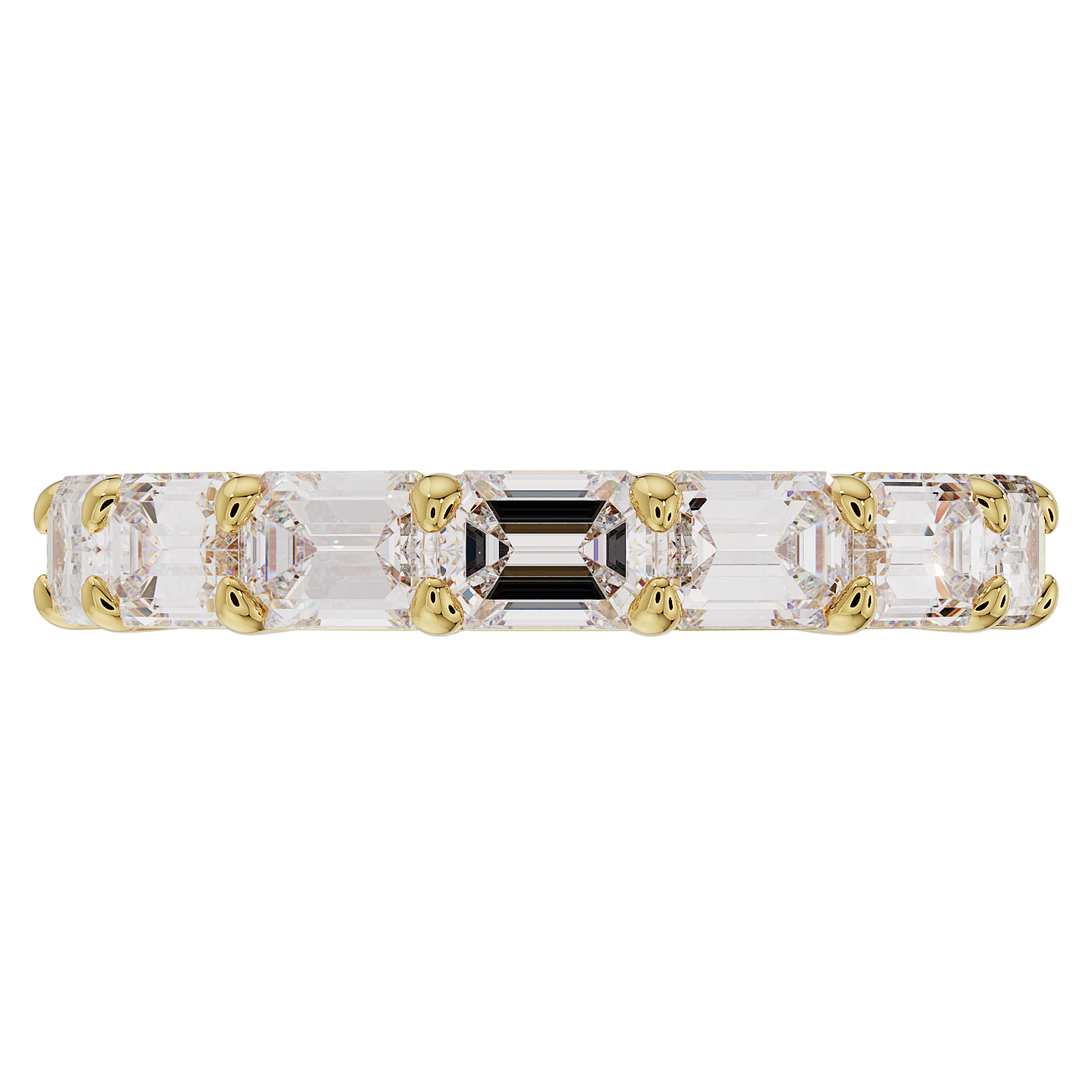 3mm Sideways Emerald Cut Band