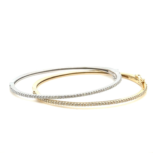 Skinny Halfway Diamond Bangle