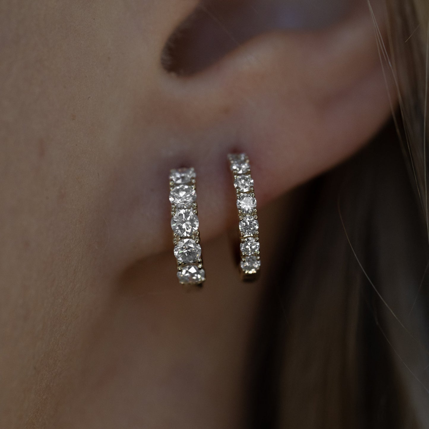 5-Stone Diamond Huggies