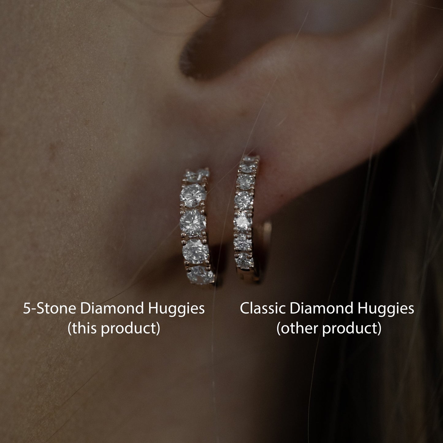 5-Stone Diamond Huggies