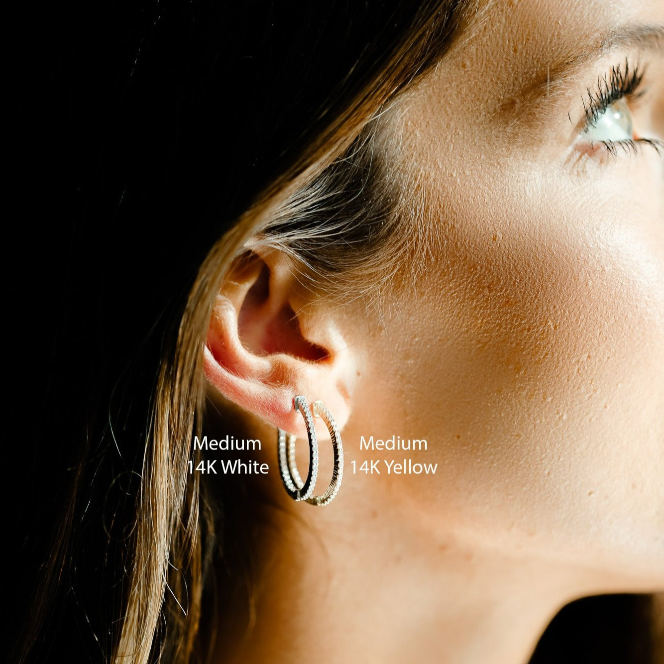 Skinny Diamond Hoops