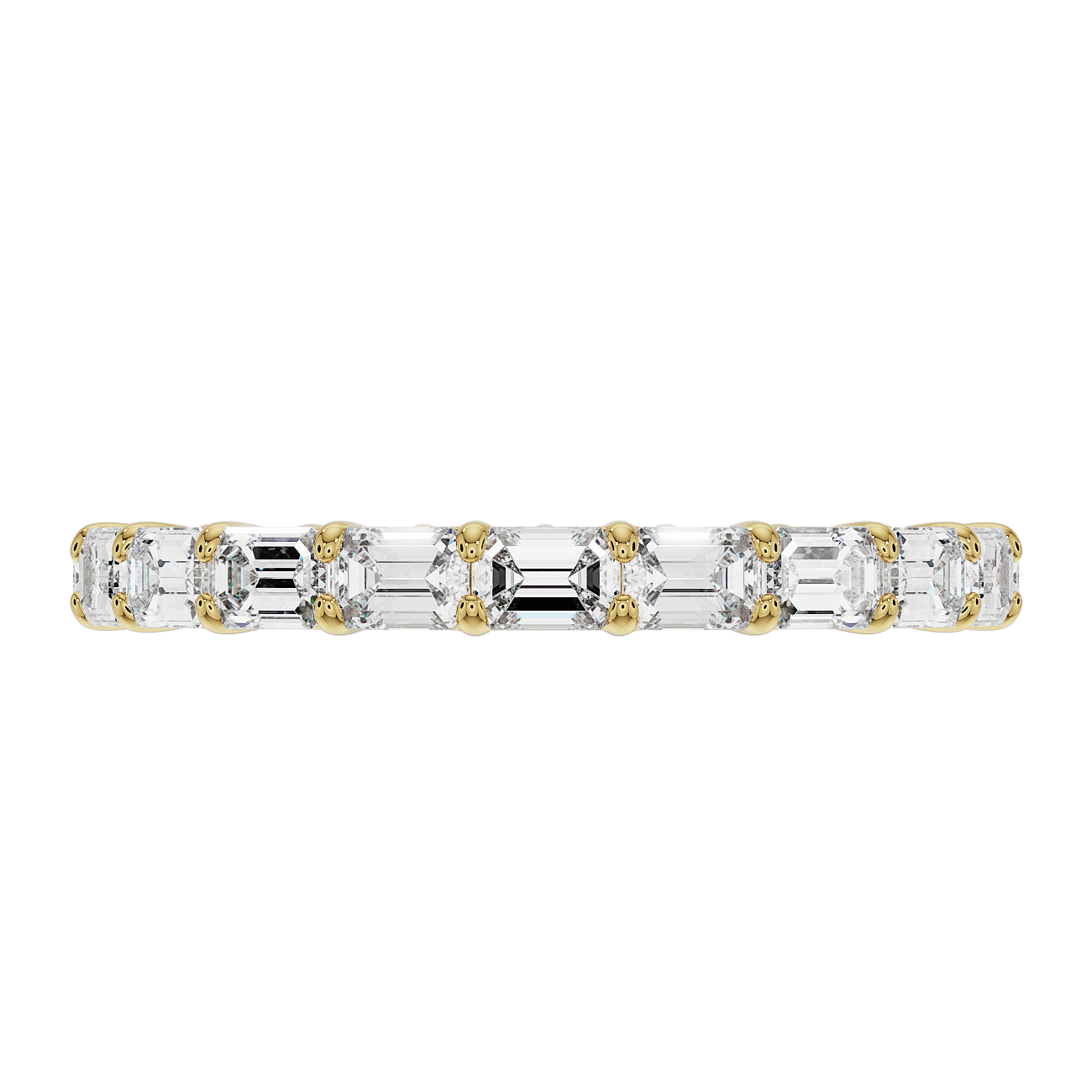 2mm Sideways Emerald Cut Band