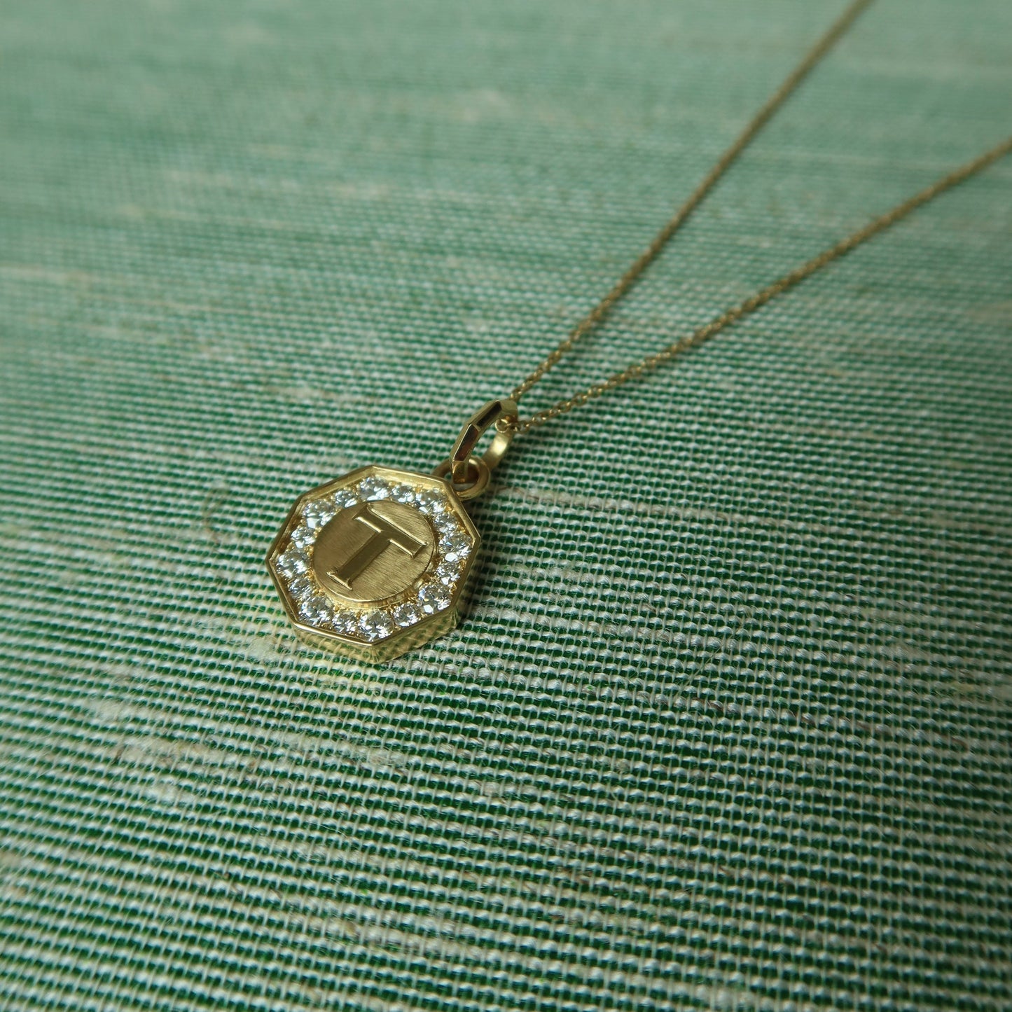 Caurbon Small Diamond Medallion with Custom Engraving