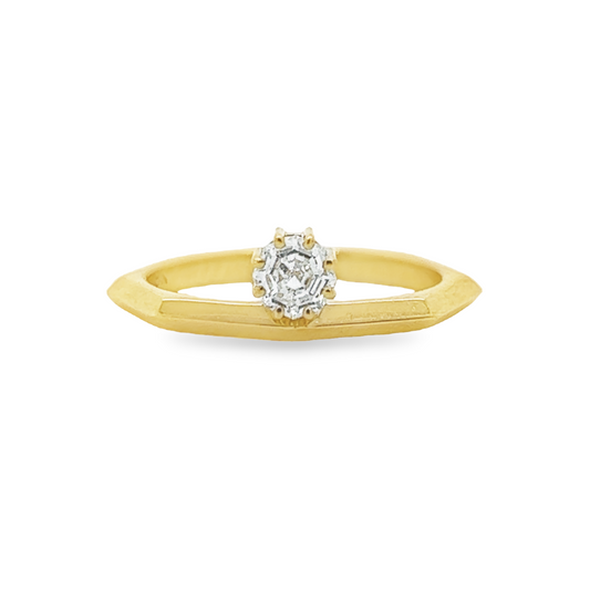 Octagon Diamond Ring