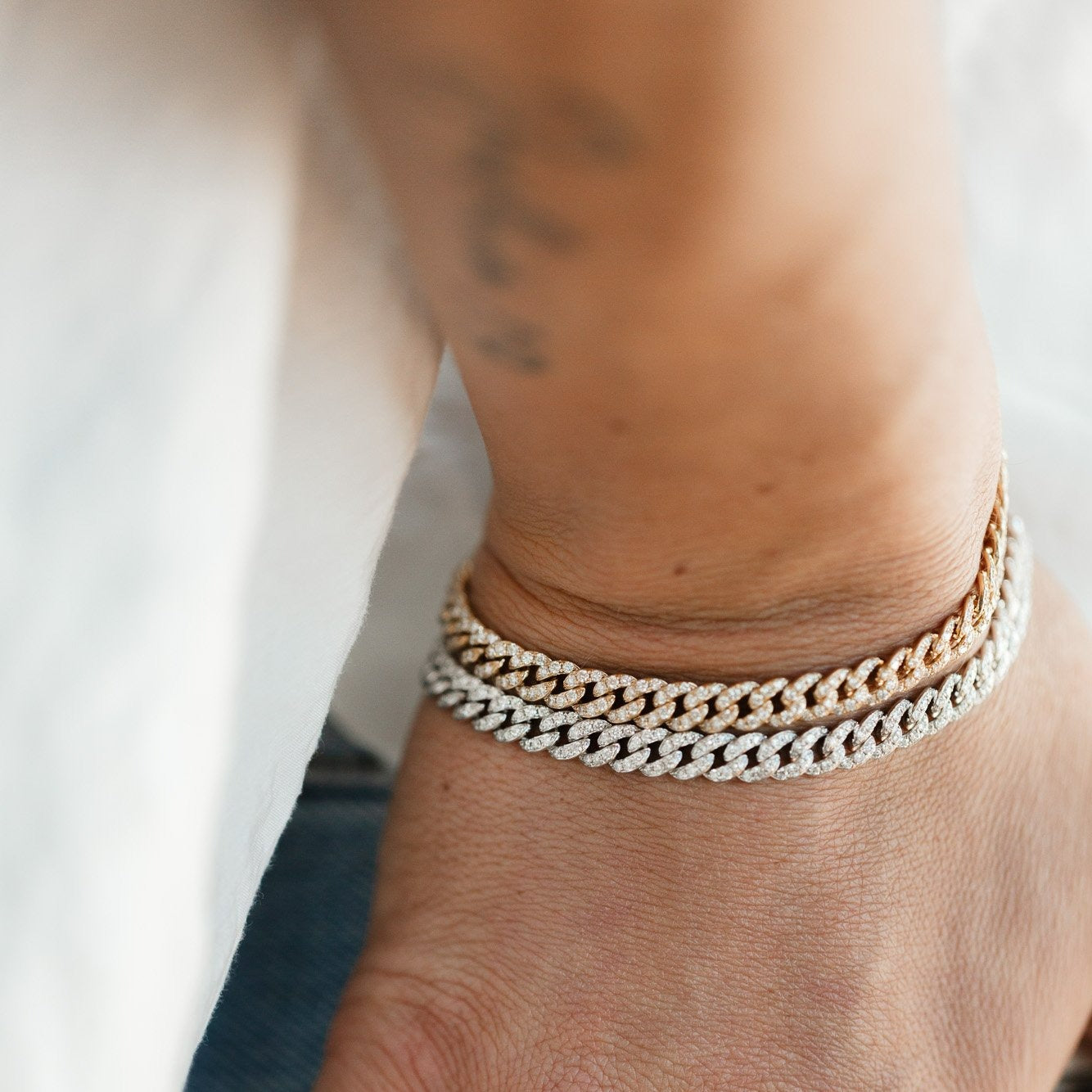 Cuban Chain Diamond Bracelet