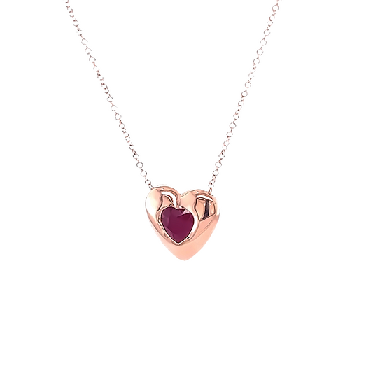 Ruby Bond Heart Necklace